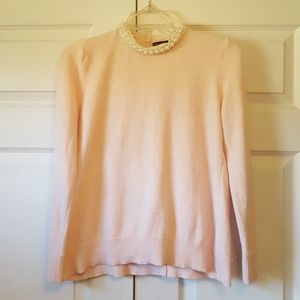 Zara Pearl-Neck Sweater